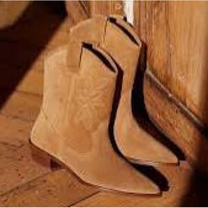 Sèzane Suede Penelope Western Ankle Boots